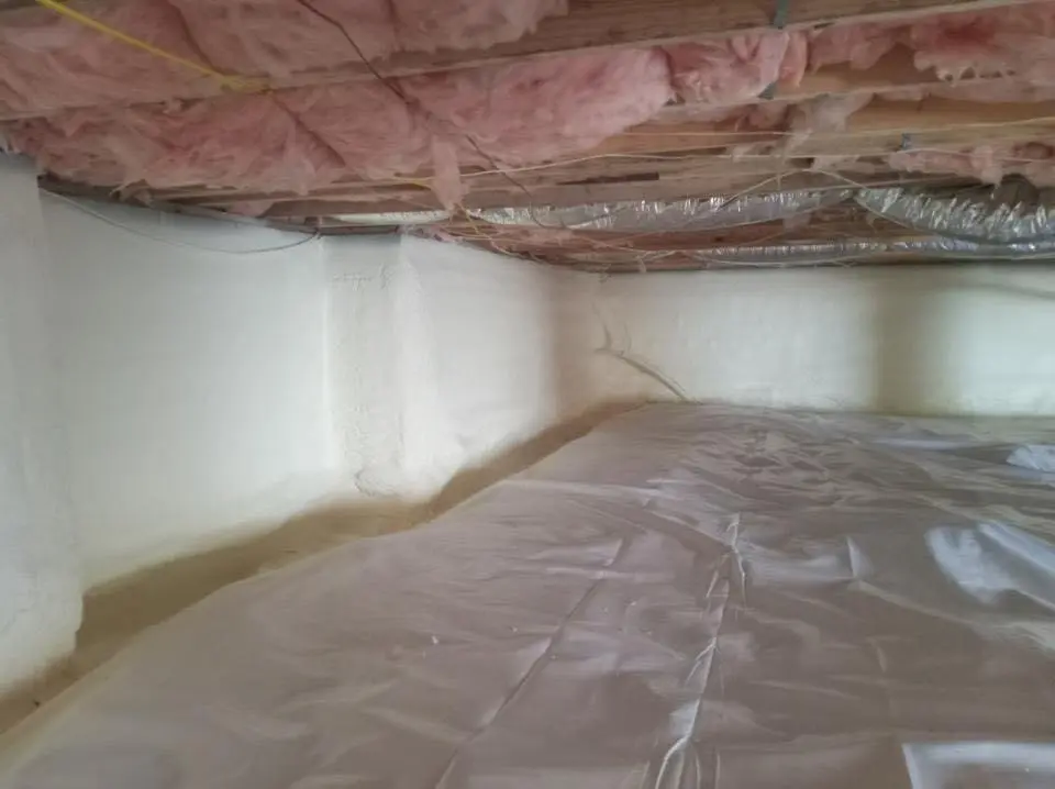 Crawl space encapsulation with closed-cell spray foam for Roof Maintenance in Garner